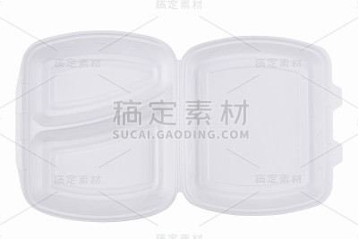 带走白色背景的快餐包装
