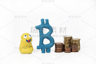 抽象人物由玩粘土制成。