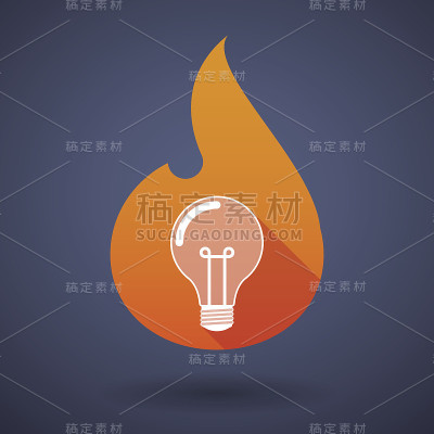 火焰图标与灯泡
