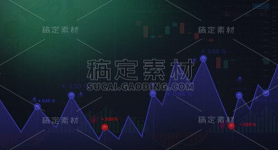 折线图和货币抽象财务图。