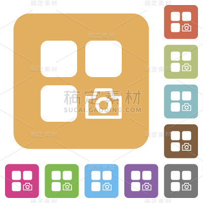 组件快照圆角的方形平面图标