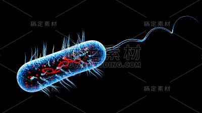 细菌病毒3D渲染