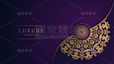 创意豪华装饰曼陀罗背景