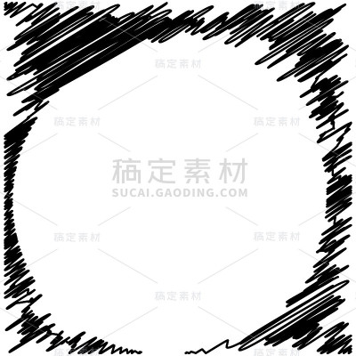 垃圾黑墨边界框架背景