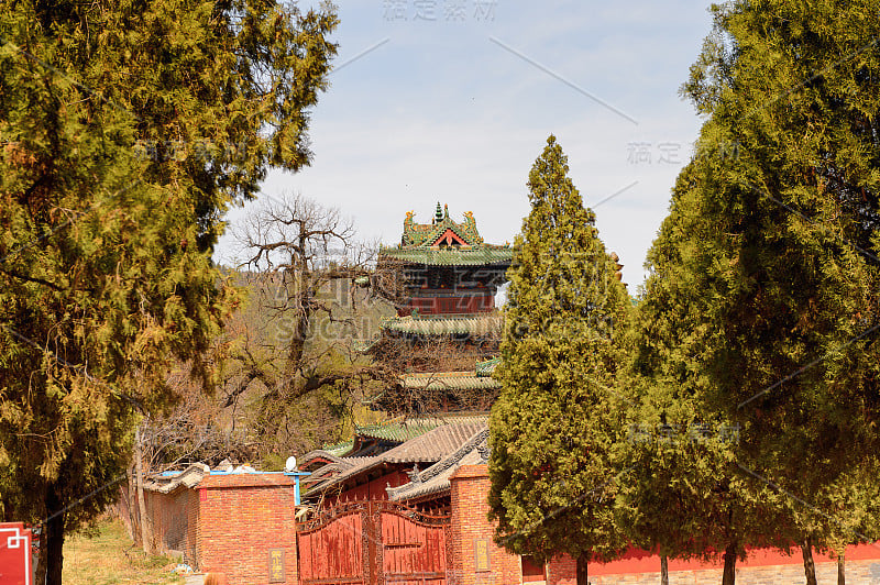 真正的少林寺(少林寺)，一个禅宗佛教寺庙。联合国教科文组织世界遗产