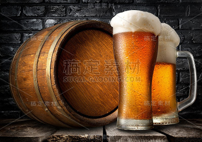 啤酒和木桶