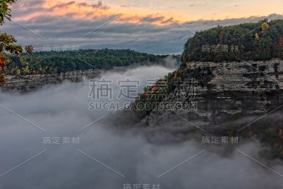 莱奇沃思州立公园的清晨日出