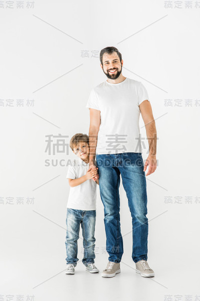 快乐的父子在一起