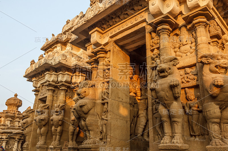 内观古寺庙Kanchipuram Kailasanathar庙