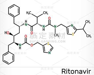 例如C37H48N6O5S2分子。它是一种抗逆转录病毒蛋白酶抑制剂，用于治疗人类免疫缺陷病毒HIV感