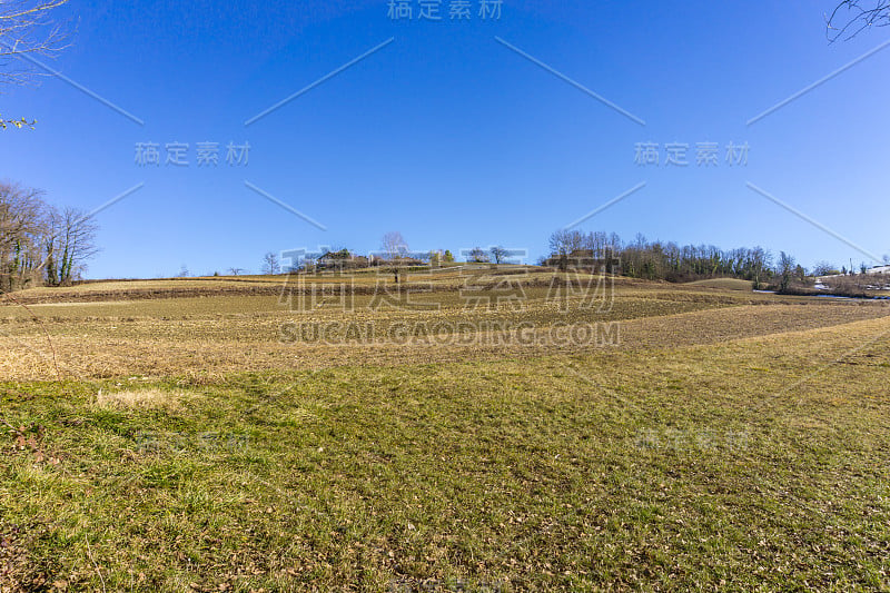 乡村景观，都灵山的全景