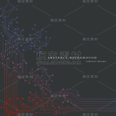 电路板，技术背景。矢量插图。