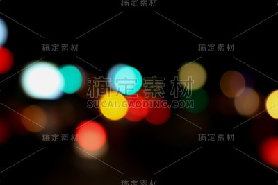 抽象的圆形散景街道背景
