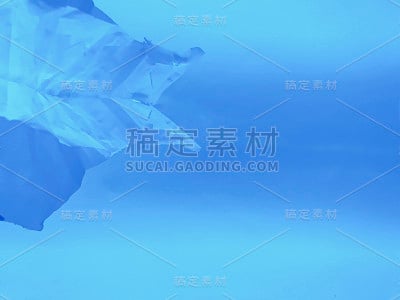 塑料污染在美丽的蓝色海洋
