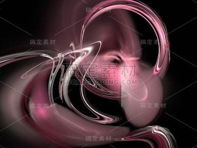 黑色上的数字分形