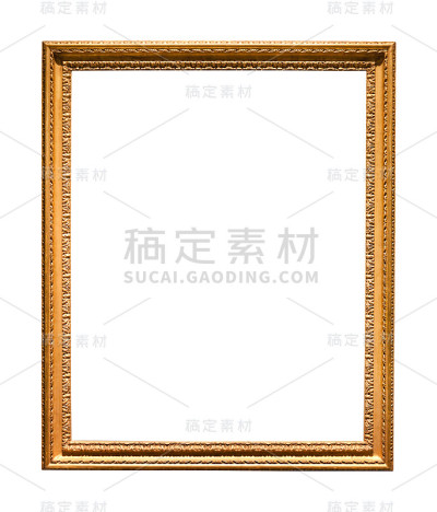 垂直狭窄的老相框孤立