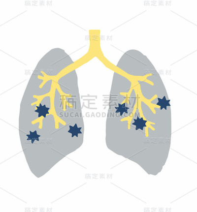 被病毒感染的肺部图像