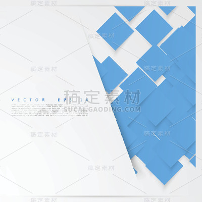 向量蓝色方块。抽象的背景。
