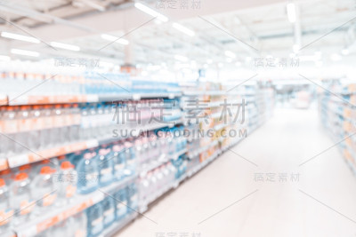 模糊的背景抽象模糊购物中心商店内部。