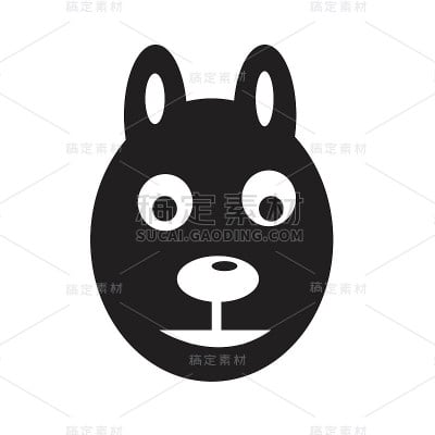 狗图标矢量插图