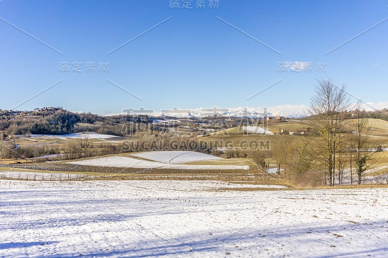 乡村景观，都灵山的全景