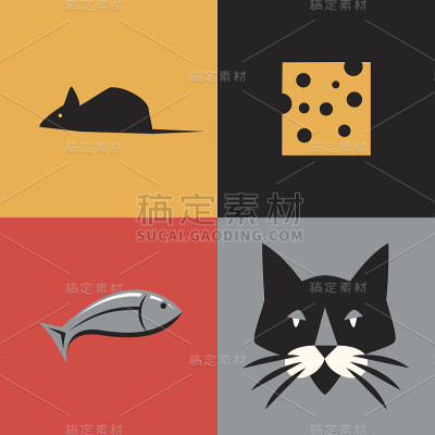 猫和老鼠的插图