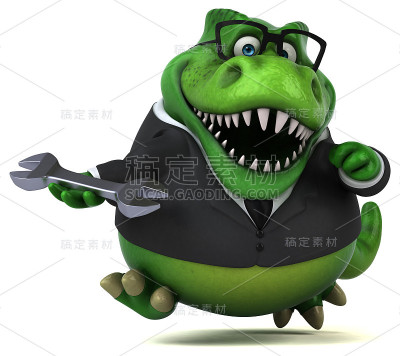有趣的Trex - 3D插图