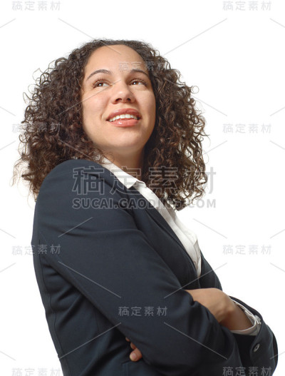 骄傲的年轻女商人