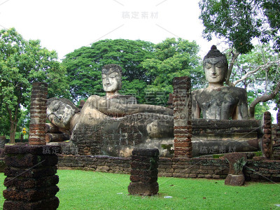 泰国历史公园里的佛像
