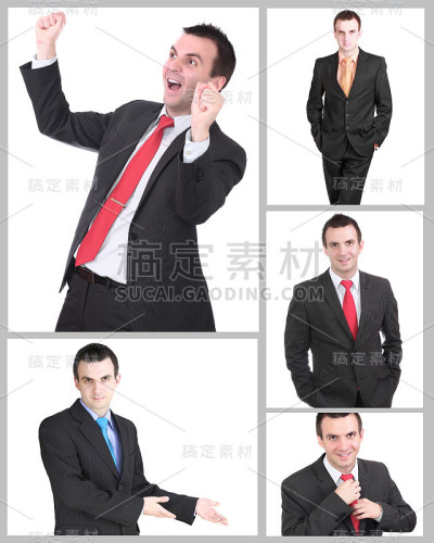 集(集)欧商。被孤立在白色之上。