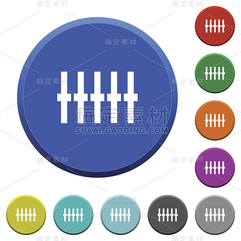 图形均衡器斜面按钮