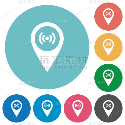 免费wifi热点平面圆形图标