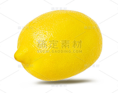 柠檬孤立在白色背景与裁剪路径