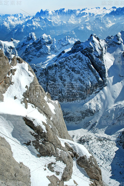 Dolomites的滑雪胜地