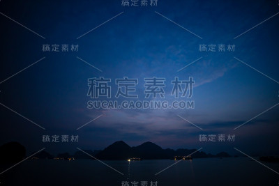 越南下龙湾的日落
