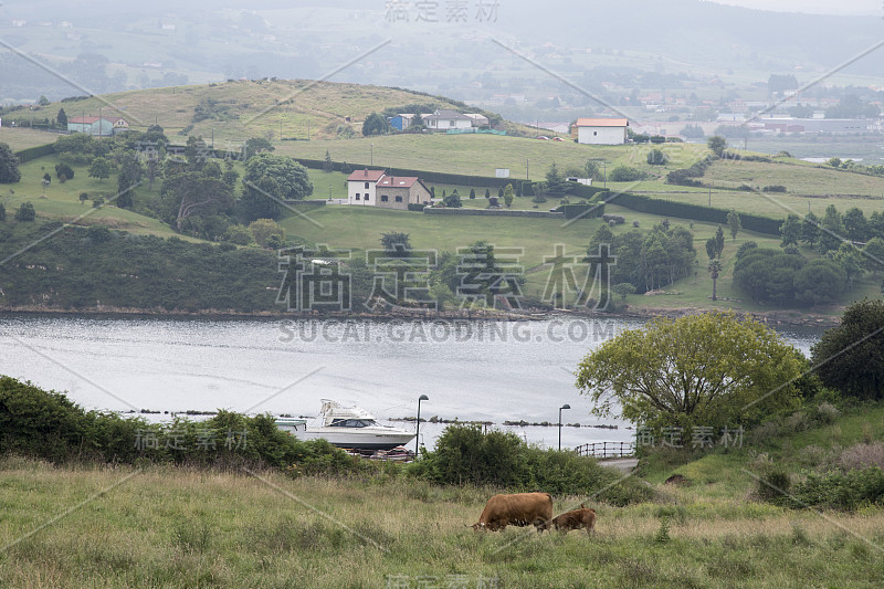 西班牙坎塔布里亚的Suances美丽的风景