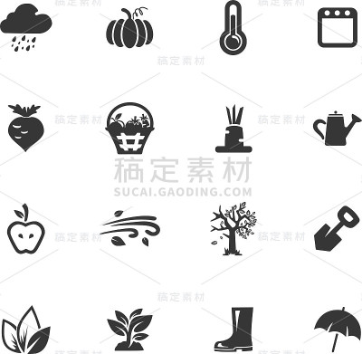 秋天的图标集