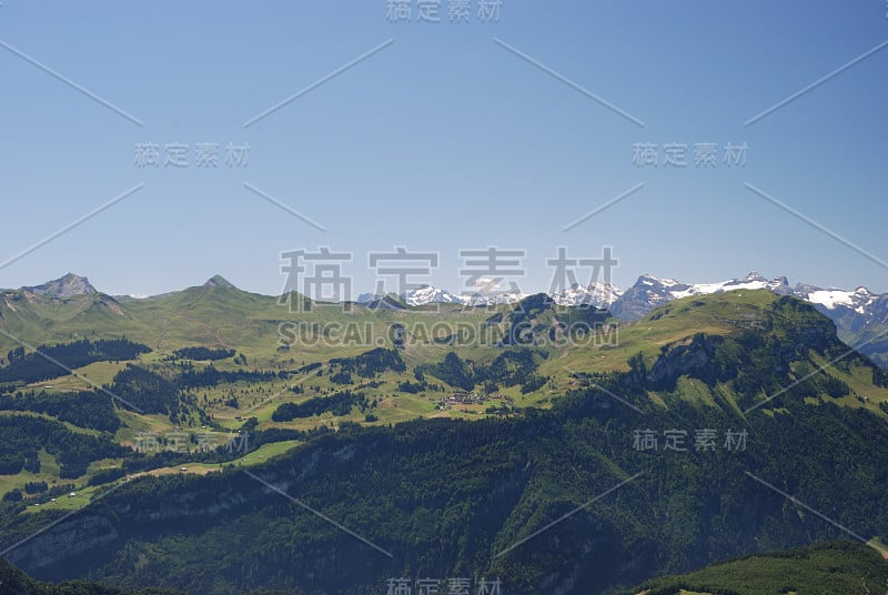 瑞士阿尔卑斯山全景