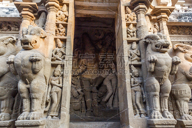 内观古寺庙Kanchipuram Kailasanathar庙