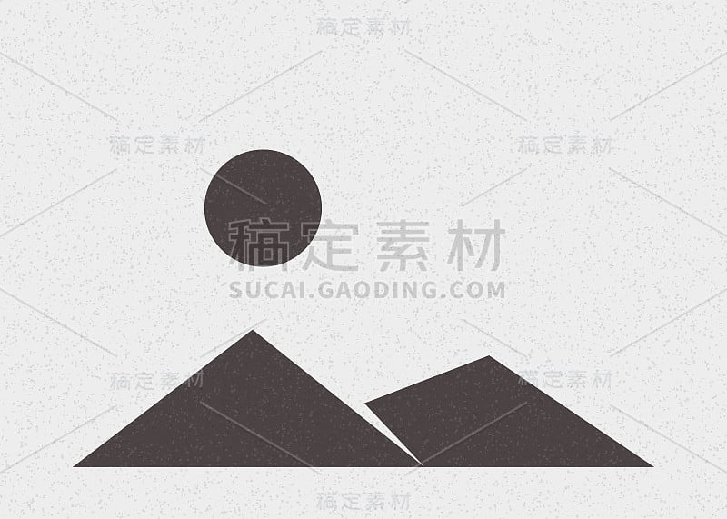 Geometric Mountains silhouette generative art post