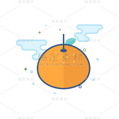 平面颜色图标-橙色
