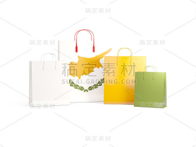 购物袋上印有塞浦路斯国旗