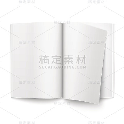 空白打开杂志模板。