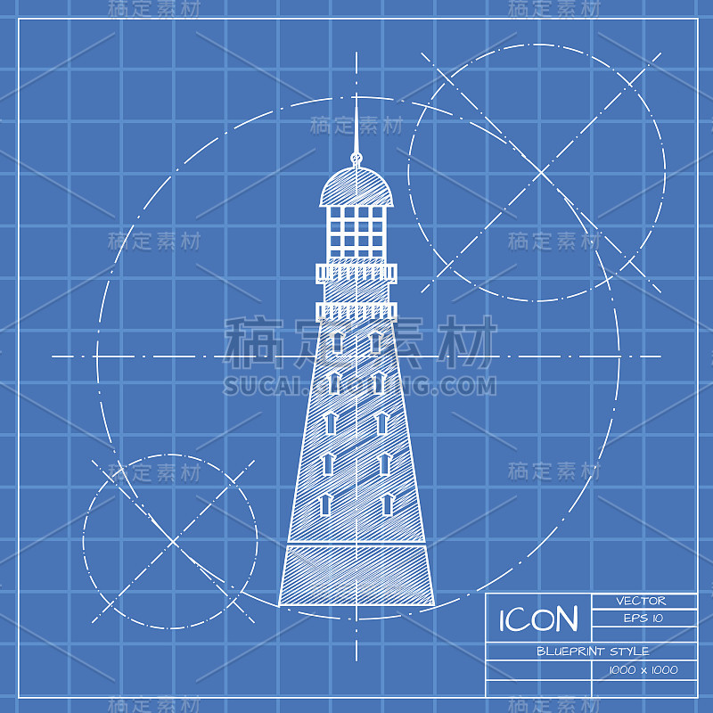 向量灯塔图标