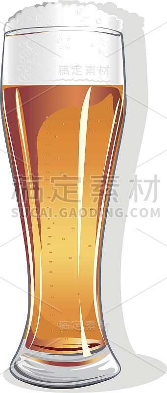 逼真的啤酒杯