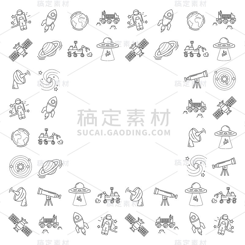 向量组的空间和天文学图标