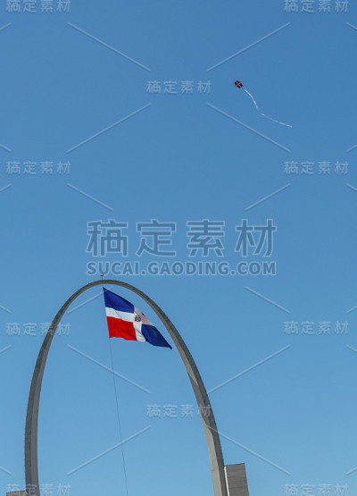 多米尼加国旗和风筝