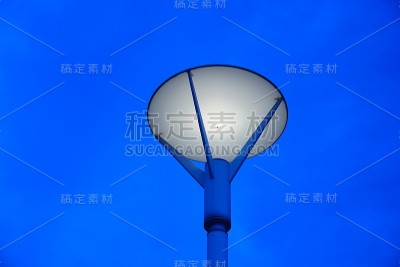 路灯，路灯，街道，蓝天
