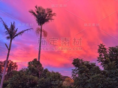 夏季日落，西悉尼