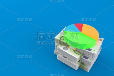 一堆钱的饼图